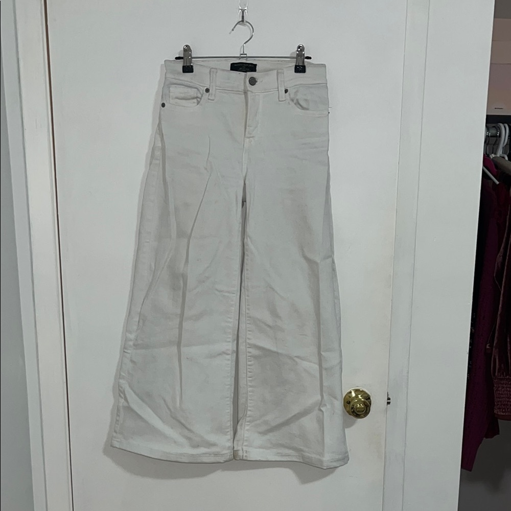 Banana Republic White Wide-Leg Jeans